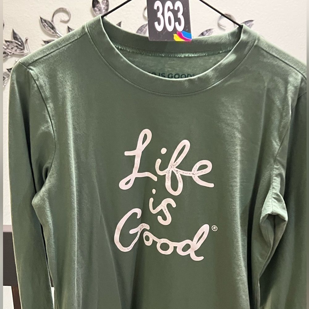 Life Is Good Green Long Sleeve Tee